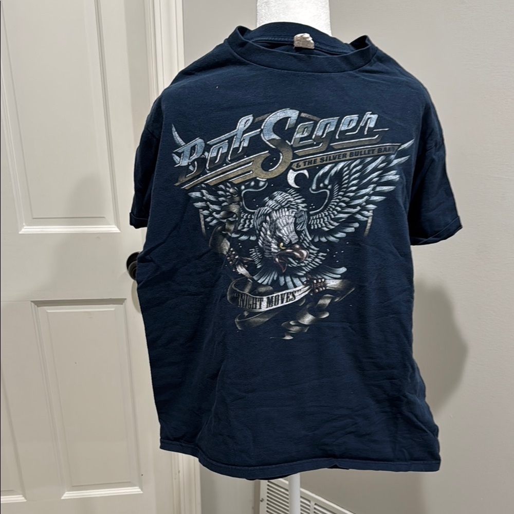 Bob Seger 2011 N.A. Tour Black Short Sleeve Tee with Bold Eagle Graphic